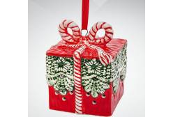 Украшение Mister Christmas Подарок (цвет: красный/зеленый, 8 см)