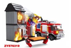 Конструктор Пожарная бригада, 374 детали, 41x6x31 см