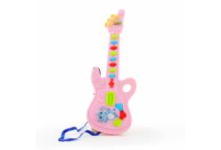 Музыкальная игрушка Bebelot Электрогитара, со световыми и звуковыми эффектами, 40 см, цвет: розовый