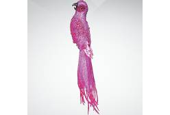 Украшение коллекционное Mister Christmas Попугай (цвет: розовый)