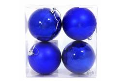 Набор пластиковых шаров, 80 мм, 4 штуки, цвет: синий