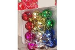 Набор ёлочных подвесок Новогодние шарики, 12 штук