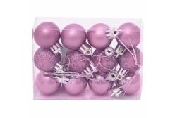 Набор пластиковых шаров, 30 мм, 12 штук, цвет: розовый