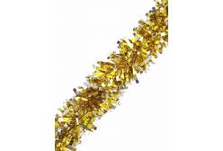 Новогодняя мишура Золотая с серебристыми вставками, 9x200 см