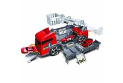 Игровой набор Handers Трейлер-мегабаза: пожарная машина, 39 см, 2 машинки