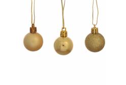 Набор новогодних шаров Золотой калейдоскоп, 3 см, 15 штук