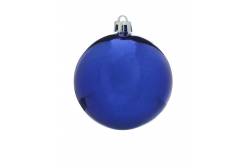 Новогоднее подвесное украшение Шар XL, синий, 10 см