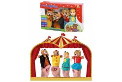 Кукольный театр 2-в-1 Маша и 3 медведя и Маша и медведь (4 куклы)