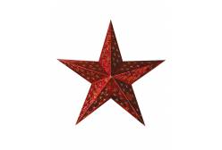 Звезда декоративная рождественская, 30 см (цвет: красный)