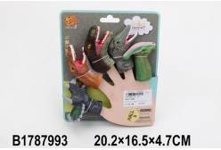Набор резиновых игрушек на палец Динозавры, 5 штук