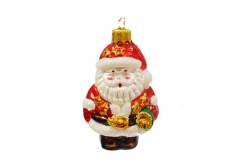 Ёлочное украшение Дед Мороз с фонариком, в подарочной упаковке, 9 см