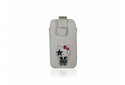 Чехол-карман Hello Kitty Kiss для iPhone 4/4S (белый)