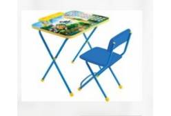 Набор детской складной мебели Ника Д2 Дисней. Феи. Азбука (стол с подставкой для книг + мягкий стул с подножкой)