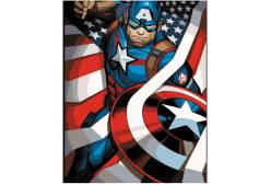 Набор для раскрашивания по номерам №01 Капитан Америка, 50x40 см