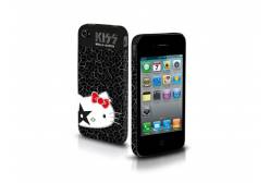 Чехол жесткий Hello Kitty Kiss для iPhone 4/4S (черный)