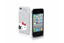 Чехол жесткий Hello Kitty Kiss для iPhone 4/4S (белый)