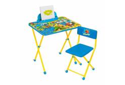 Набор детской складной мебели Ника ММ2 Ми-Ми-Мишки (стол с пеналом+стул мягкий)