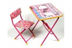 Комплект детской мебели Маша и Медведь. Азбука 3, складной (стол + стул)
