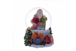Фигурка декоративная в стеклянном шаре Дед Мороз