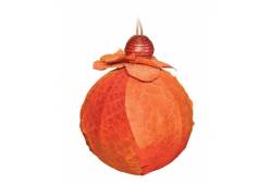 Новогоднее подвесное украшение Оранжевый шар, 10 см, арт. 15824