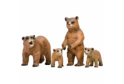 Набор фигурок животных серии Мир диких животных. Семья медведей (4 предмета)