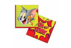 Салфетки бумажные трехслойные-2 Tom&Jerry, 33х33 см, 12 штук
