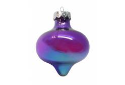 Новогоднее подвесное украшение Капля. Фиолетовый перламутр, 7,8x7,8x10,5 см, арт. 86912