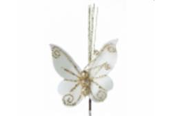 Новогоднее ёлочное украшение Бабочка. Нежность в белом, арт. 87467
