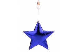 Новогоднее подвесное украшение Синяя звезда, 10,5x1,5x10,5 см, арт. 86363