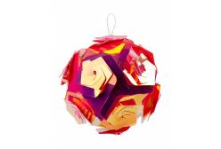 Декоративное подвесное украшение Малиновый шар, 10x10x10 см, арт. 86195