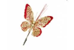 Новогоднее ёлочное украшение Красная бабочка, арт. 87461