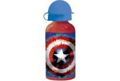 Бутылка алюминиевая Капитан Америка. Значок (400 мл)