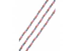 Гирлянда новогодняя Золотистый, розовый и голубой, 170 см, арт. 86384