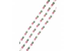 Гирлянда новогодняя Белый, зеленый и розовый, 170 см, арт. 86383