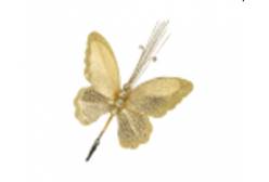 Новогоднее ёлочное украшение Золотая бабочка (фольга), арт. 87464