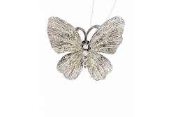 Новогоднее подвесное елочное украшение Бабочка, 11x4x10 см, арт. 86844