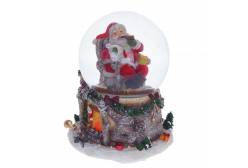 Фигурка декоративная Дед Мороз, с подсветкой, музыкой и функцией движения, 12,5 см