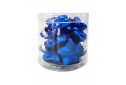 Набор новогодних подвесных украшений Синие Звезды, из стекла, 12 штук, арт. 87265