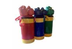 Набор боксерский детский № 2, зелёно/жёлтый (мешок боксерский, перчатки, трос)