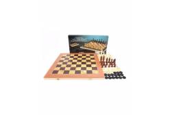 Игра настольная 3 в 1 Шахматы, шашки, нарды, арт. CJ835