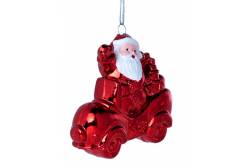 Новогоднее подвесное украшение Дед Мороз в красном, 2,5x8x7,5 см, арт. 87013
