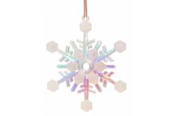 Новогоднее подвесное украшение Снежиночка, 10,5x9x0,5 см, арт. 86405