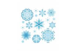 Силиконовая новогодняя наклейка Новогодние снежинки, 20x20 см