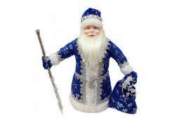 Игрушка-кукла Дед Мороз, 40 см (синий)