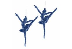 Декоративные подвески Балерина, 9х14 см, цвет: синий, 2 штуки