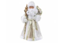 Новогодняя фигурка Дед Мороз, в золотистой шубе, 31,5 см, арт. 86567