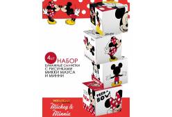 Салфетки бумажные выдергушки Микки Маус. Mickey, с рисунком, 3-х слойные, 56 штук