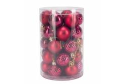 Набор ёлочных украшений SXMAS, 4 см, цвет: рубиновый, 34 штуки, арт. JCB01 (количество товаров в комплекте: 34)