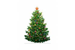 Силиконовая новогодняя наклейка Новогодняя елка, 25x33 см