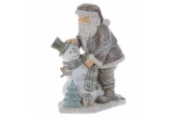 Фигурка декоративная Дед Мороз со снеговиком, 15х9х19 см